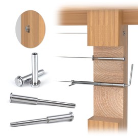 Muzata 20 Pair 1/8" Invisible Cable Railing Kit Swage Tensioner and Terminal Hidden T316 Stainless Steel Threaded Stud for 2"x2" 4"x4" Wood Metal Post Cable Railing Hardware CR52