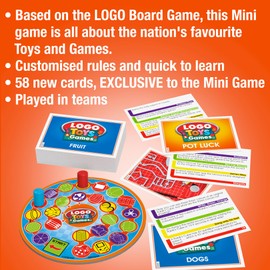 Drumond Park LOGO Toys & Games Mini Board Game | Fun for Groups – Adults & Families | Travel-Sized Trivia Game | Ideal for Parties, Game Nights & Holiday Fun