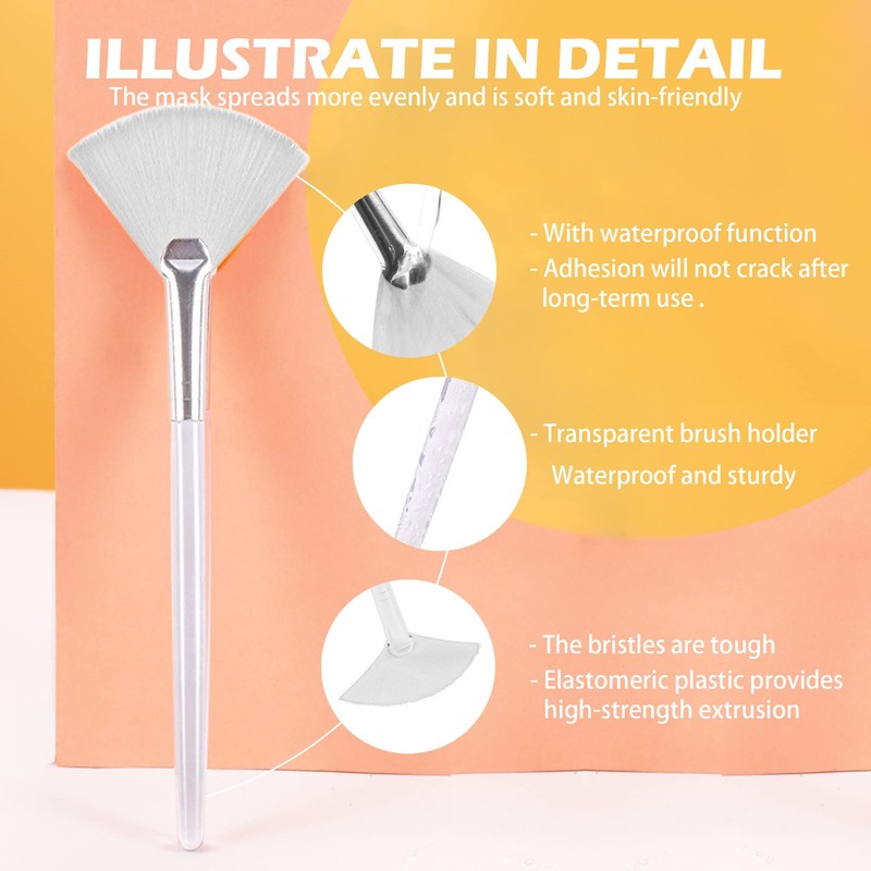 Soft 'N Style Taklon Fan Mask Brush Acid Applicator for