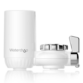 Waterdrop WD-FC-04 NSF Certified 1200L Long-Life Faucet Filtration System, Tap Water Filter with Ultra Adsorptive Material, Reduces Chlorine, Taste and Odor - Fits Standard Faucets (1 Filter Included)