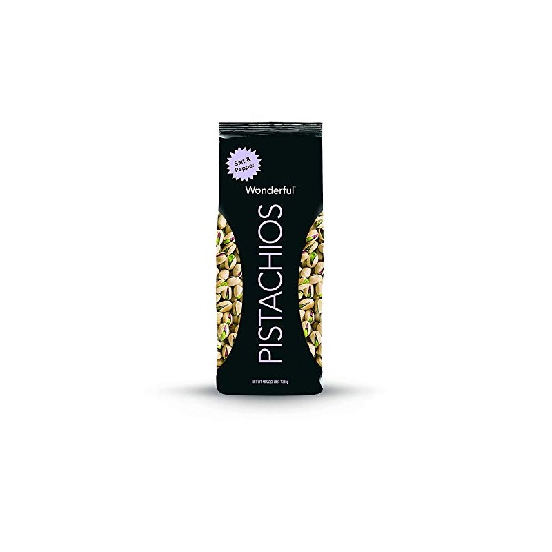 Wonderful Pistachios, Salt and Pepper Flavor, 48 Ounce Bag -