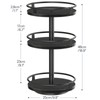 HOOBRO Lazy Susan Organizer, Rotating Spice Rack, 3-Tier Organizer, Turntable
