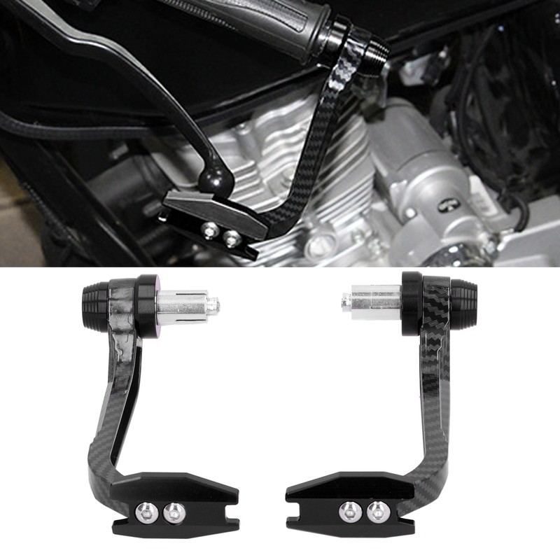 Motorcycle Handlebar Guard Carbon Fiber Style Aluminium Alloy Universal 22mm/0.87inBlack