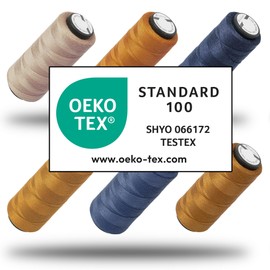 Lialina Jeansgold Denim Thread for Sewing Machine [500 m], Oeko-Tex, Seams Like the Original, Jeans Sewing Thread Set, Extra Strong No. 36, Denim Thread for Sewing Machine