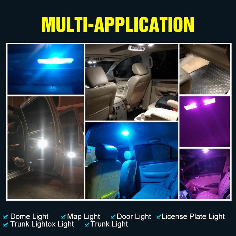 SOCAL-LED LIGHTING 4X 41mm Festoon Bulb Canbus Super Bright 3030
