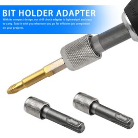 2 Pcs SDS Bit Adapter Hex Socket Drill Holder Converter SDS Socket Adaptor Set Bit Holder Adapter for Hammer Drills