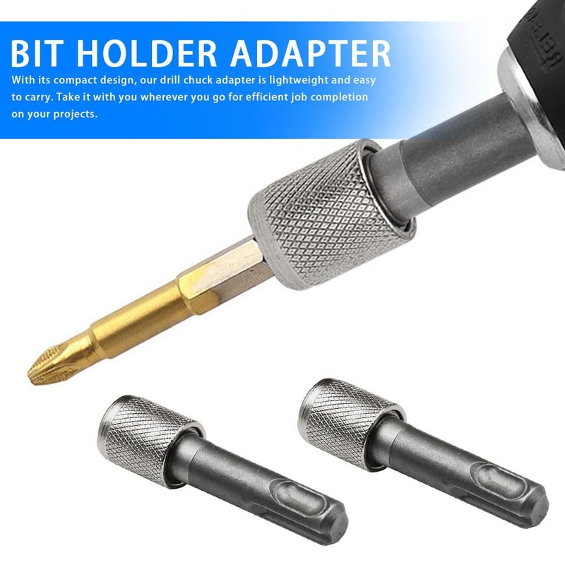 2 Pcs SDS Bit Adapter Hex Socket Drill Holder Converter