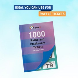 3pk Stationery cloakroom and raffle tickets Tombola Draw Numbered Charity Events Prize Draw Lucky Draw 1-1000