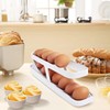 YaLiyA Egg Holder For Refrigerator Automatically Rolling Egg Storage Container