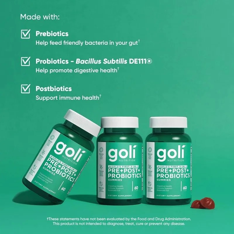 Goli Pre Post Probioticos 60 Gomitas Sabor Frutos Rojos
