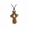 Sterling Gifts 2 Olive Wood Comfort Praying Cross Pendant w