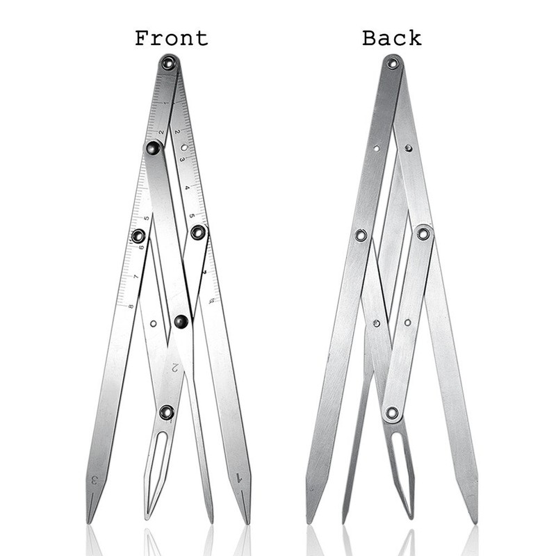 ATOMUS Eyebrow Ruler Stainless Steel Eyebrow Ruler Three-Point Positioning Removable