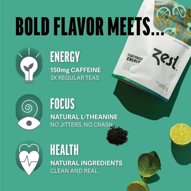 Zest 150mg High Caffeine Energy Loose Leaf Blend - Earl