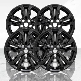 Auto Reflections Set of 4 16" 5 Spoke Wheel Skins for Chevy Cruze 2019-2020 - Gloss Black