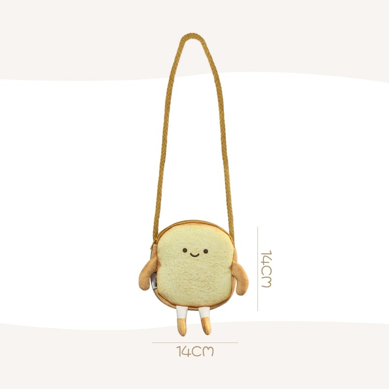 1 Piece Bread-Shaped Crossbody Bag, Creative Cute Shoulder Bag, Children'S