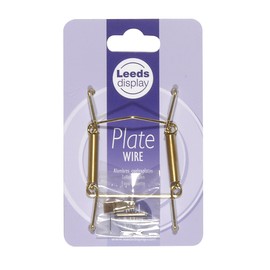 Leeds Display : PW10BL : Wire Plate Hanger No.1 : Brass : 9-13cm, 3.5"- 5"