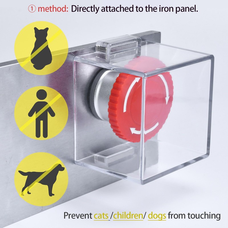 Strong Magnet Magnetic Push Button Switch Protective Cover Square 54
