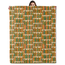 Manta de franela clásico para niños, niñas y adultos, acogedora manta de franela con temática de libros retro para camping, recámara, sofá, decoración del hogar, 50 x 60 pulgadas