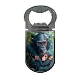 3D LiveLife Bottle Openers - Cute Cuddles from Deluxebase. Chimpanzee Magnetic Drink Opener with Lenticular 3D Image. Fridge Magnet Gifts for Kitchen and Bar Accessories.