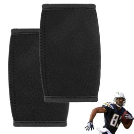 APLZGMG 2Pcs Football Chin Strap Cover, Youth Chinstrap Covers for Football, Soft Elastic Footballs Helmet Chin Pad Cover Compatible with Virtually All Footballs Helmets (Black)