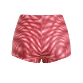 ZAFUL Women's Swim Shorts High Waisted Bow Gingham Floral Print Boyshorts Bathing Suit Swimsuit Bottoms Board Shorts (1-Gingham, M)