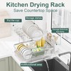 LIYI Dish Drying Rack,Large Dish Rack for Kitchen Counter,2-Tier Dish