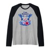 I Love Hummers Hummingbird Colibri Realistic Hibiscus Flower Raglan Baseball