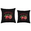 Pomegranate Social Club Vintage Botanical Fruit Throw Pillow