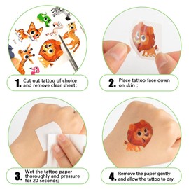 350+ Waterproof Temporary Tattoos for Kids, Animals, Insects, Sea Animals children's temporary tattoo toys, Boys GIrls Temporary Tattoos Stickers