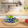 Round Bread Baskets Bamboo Hand Woven Fruits Vegetable Storage Basket