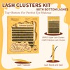 QUEWEL Eyelash Extensions with Fine 10-18 mm Lower Cluster Lashes,