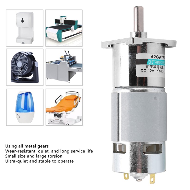 DC Gear Motor Mini Low Speed CW CCW Permanent Magnet