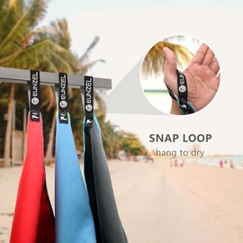 Eunzel - Toalla de camping de secado rápido, toalla de viaje de microfibra, 3 tamaños en 1 paquete, juego de toallas de secado rápido para camping, playa, gimnasio, deportes, yoga y piscina, color