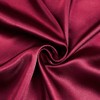 Silky Satin Fitted Sheet Classic Luxury Silky Soft Plain (Burgundy,