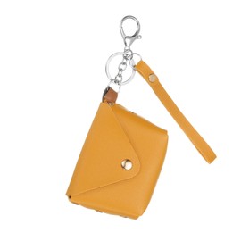 PATIKIL Coin Purse Keychain, Mini Cute Tote Bag Key Chain Earphone Pouch Coin Bag Keyring Handbag Decoration Purse Charm Pendant Keychain, Yellow