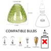 COMPIXIU Green Glass Shades Replacement for Light Fixtures, 5.4"W x