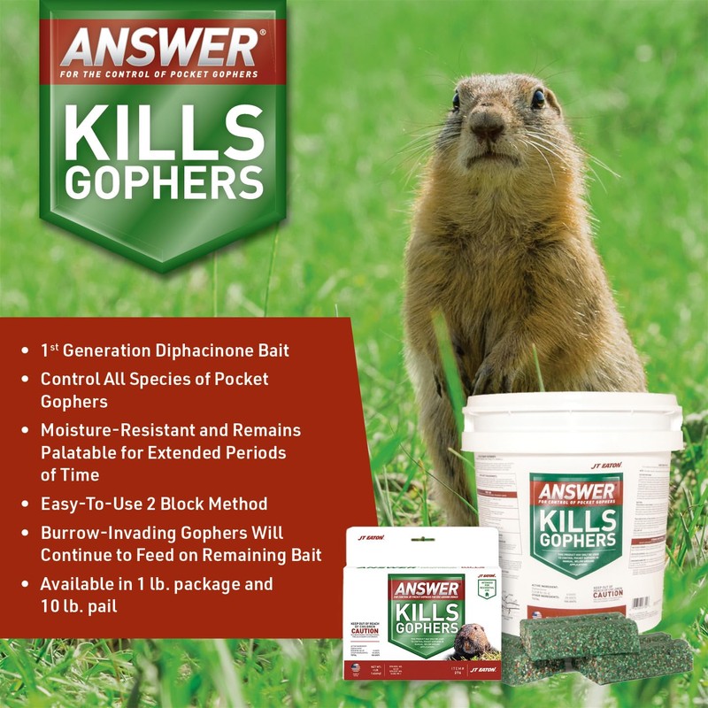 Answer Pocket Gopher Control Bait – 10 lbs Bulk Rodenticide
