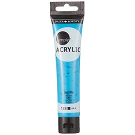 Daler-Rowney Simply Acrylic Paint, Plastic Tube, 2.54oz - 75 ml, Light Blue