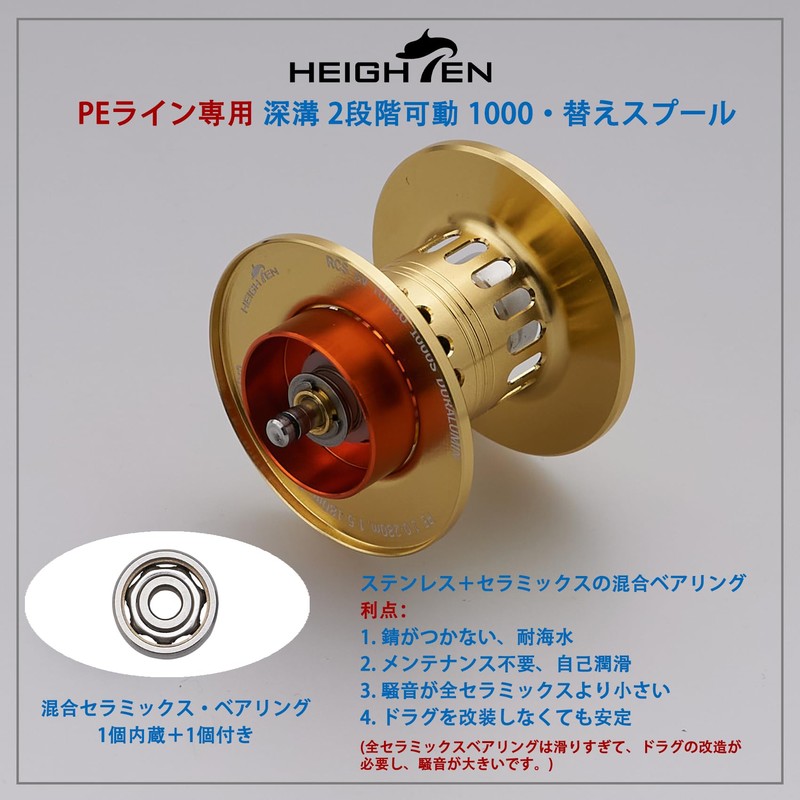 HEIGHTEN Daiwa Bait Reel Spool with Deep Groove, For PE
