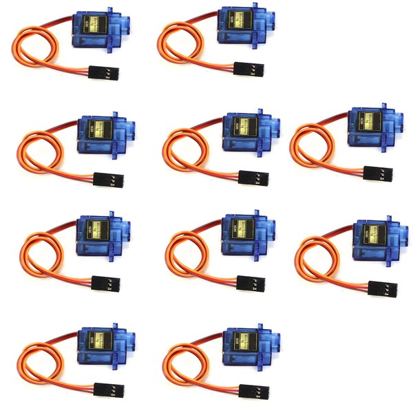 OurLeeme SG90 Micro Servo Motor, 10PCS SG90 9G Mini Servos Motor for RC Helicopter Airplane Car Aircraft Boat