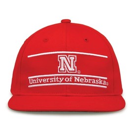 The Game NCAA Nebraska Cornhuskers, Unisex Retro Bar Design Hat, Adjustable, One Size