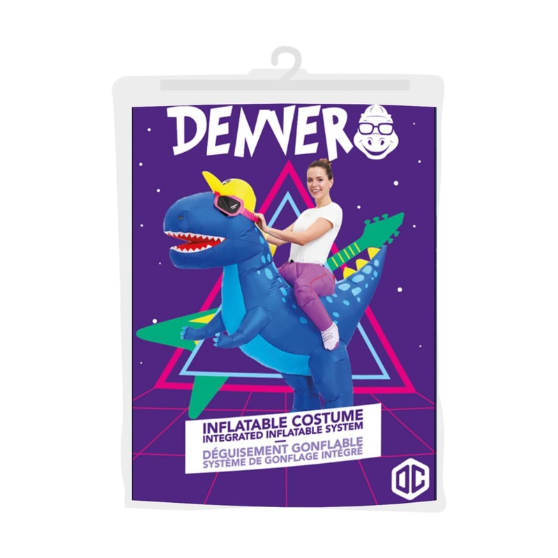 OriginalCup® Inflatable Dinosaur Costume, Blue, Unusual Adult Size Costume, Made