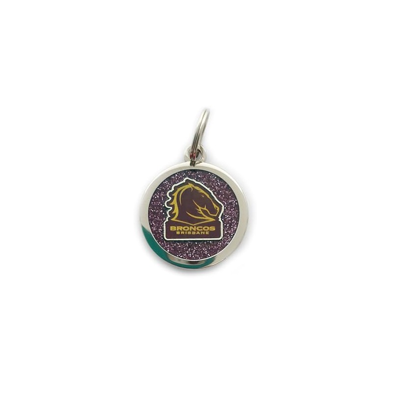 Brisbane Broncos NRL Rugby League Pet Tag Keyring Disc
