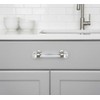Cosmas 6393SN-C Satin Nickel with Clear Glass Cabinet Handle Pull