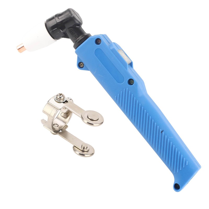 PT31, Plasma Cutting Torch Head Curved Handle, Copper, ABS Handle,