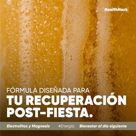 Health Hack Hangover Hero | Alivio de Resaca Avanzado | Con NAC, Cardo Mariano, Ácido Alfa Lipoico, Resveratrol, Jengibre y más | Recupera tu Energía 