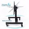 Nuwovwo Rolling TV Stand, Mobile TV Cart, Low Profile Floor