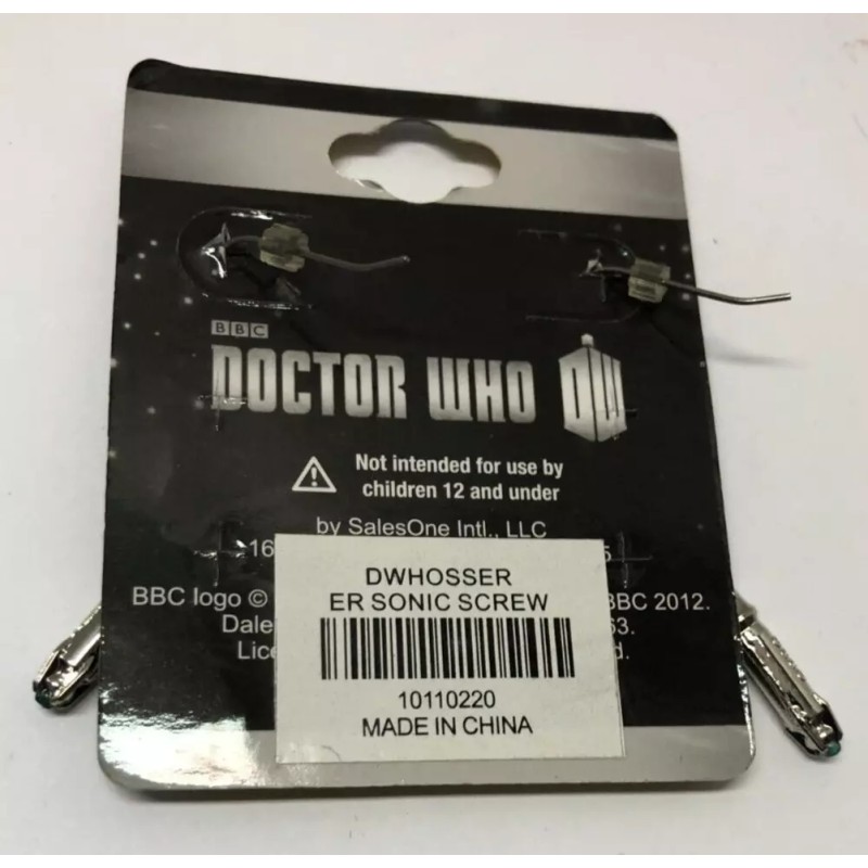 BBC Doctor Who Sonic Screwdriver Earrings NEW