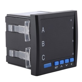 Digital Intelligent Display Three Phase Programmable AC Ammeter(Black)