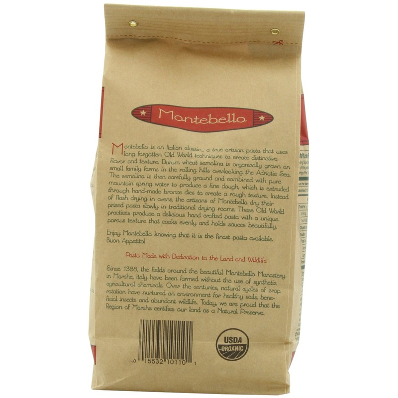 Montebello Organic Farfalle, 16 Ounce, 5 Count